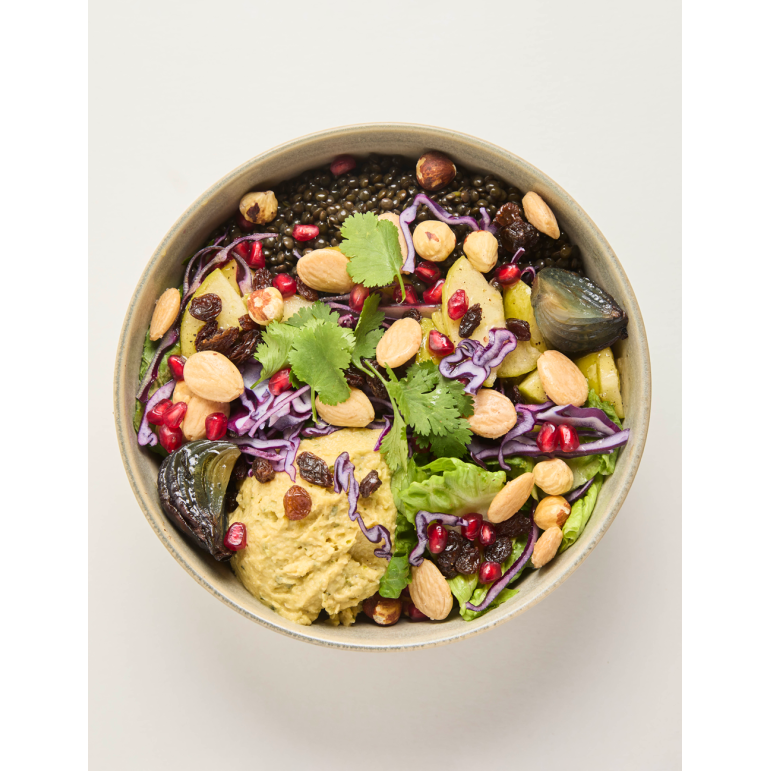 Bowl med örthummus, äpple och rostade nötter | Panini Internazionale