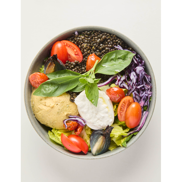 Kall bowl Pestohummus och Burrata | Panini Internazionale